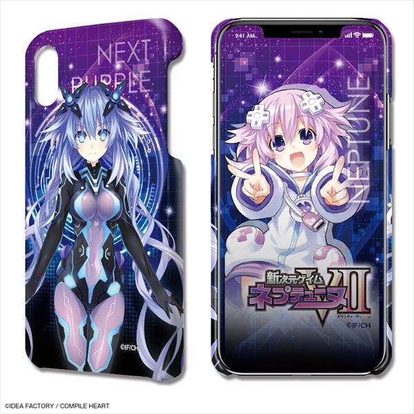 『新次元ゲイム ネプテューヌVII』デザジャケット iPhone XRケース&保護シート デザイン01(ネプテューヌ)